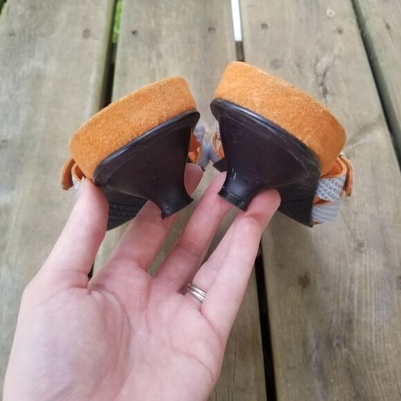 Donald J Pliner Sport-i-que Kelly Pumpkin Strappy Heeled Sandals 7 - Picture 5 of 7